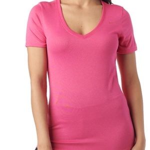 Nike Dri fit V-neck Hot Pink T-shirt